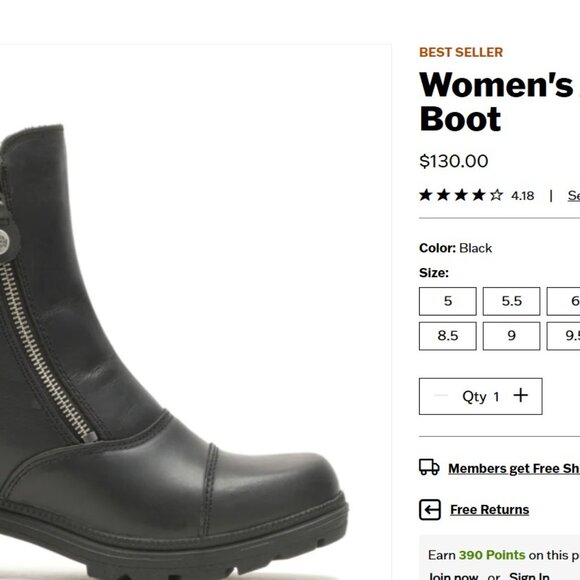 Harley-Davidson sz 8 Amherst D84236 Twin Zip Short Boots Leather Motorcycle Bike - Picture 16 of 16